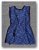 Vestido Rosas Azul Negro  » Click to zoom ->